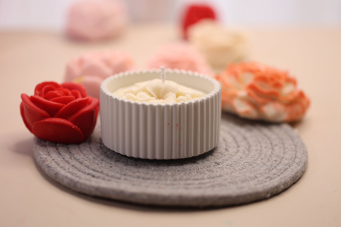 Flower Concrete Jar