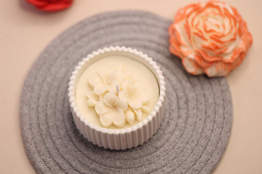 Flower Concrete Jar