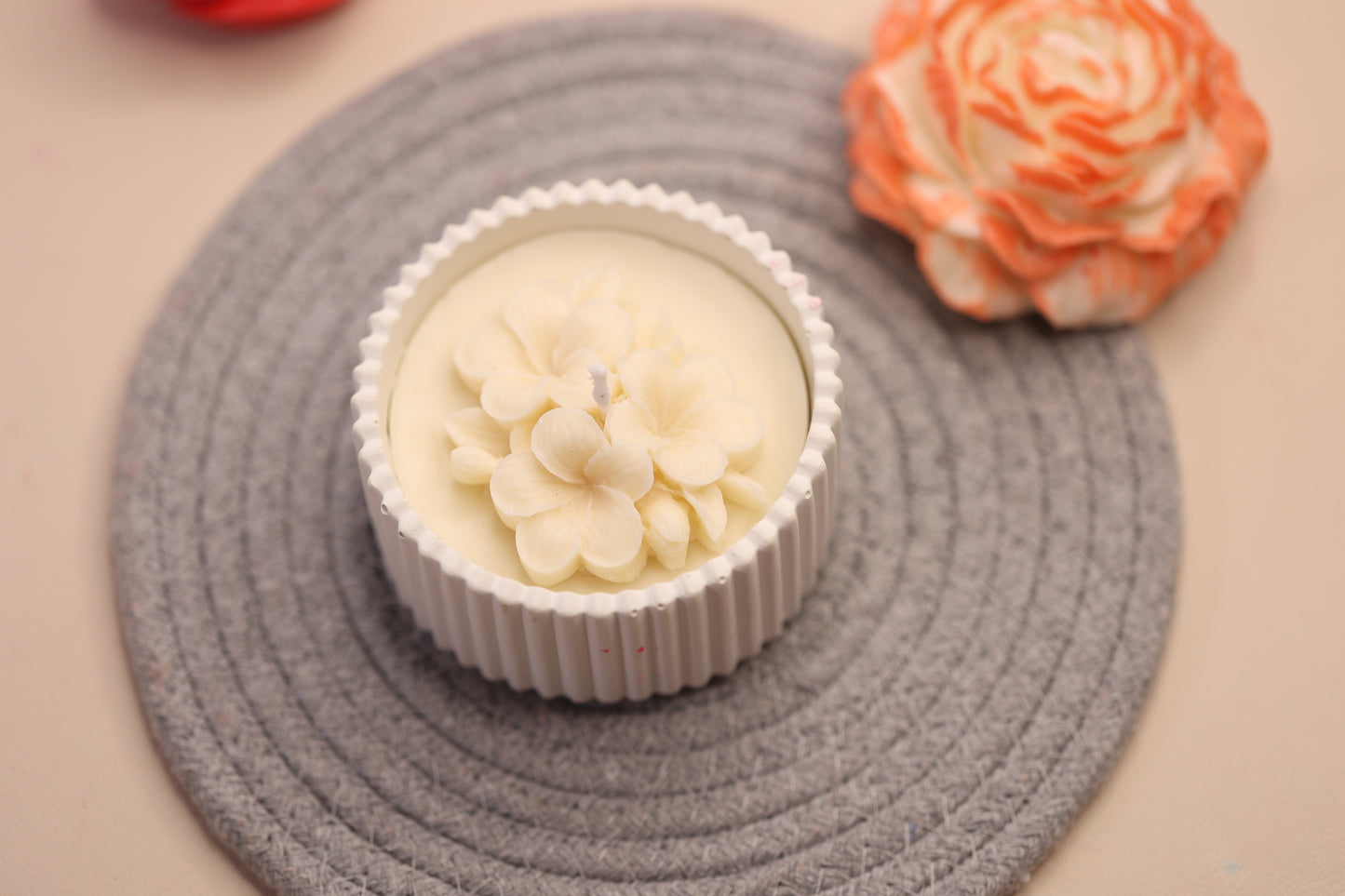 Flower Concrete Jar