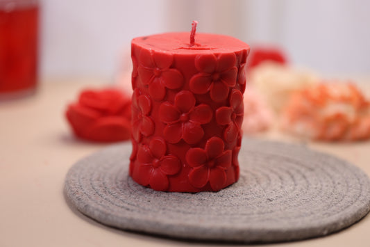 Flower Pillar Scented Candle