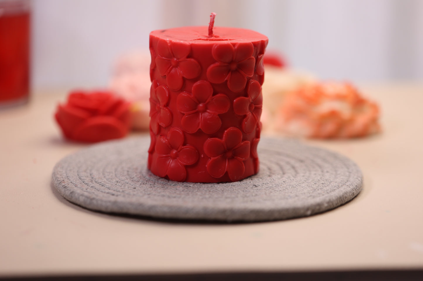 Flower Pillar Scented Candle