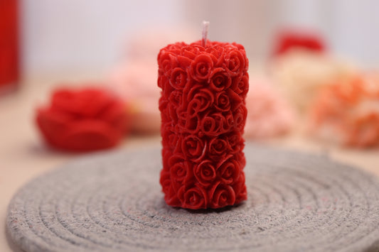 Rose Pillar Candle