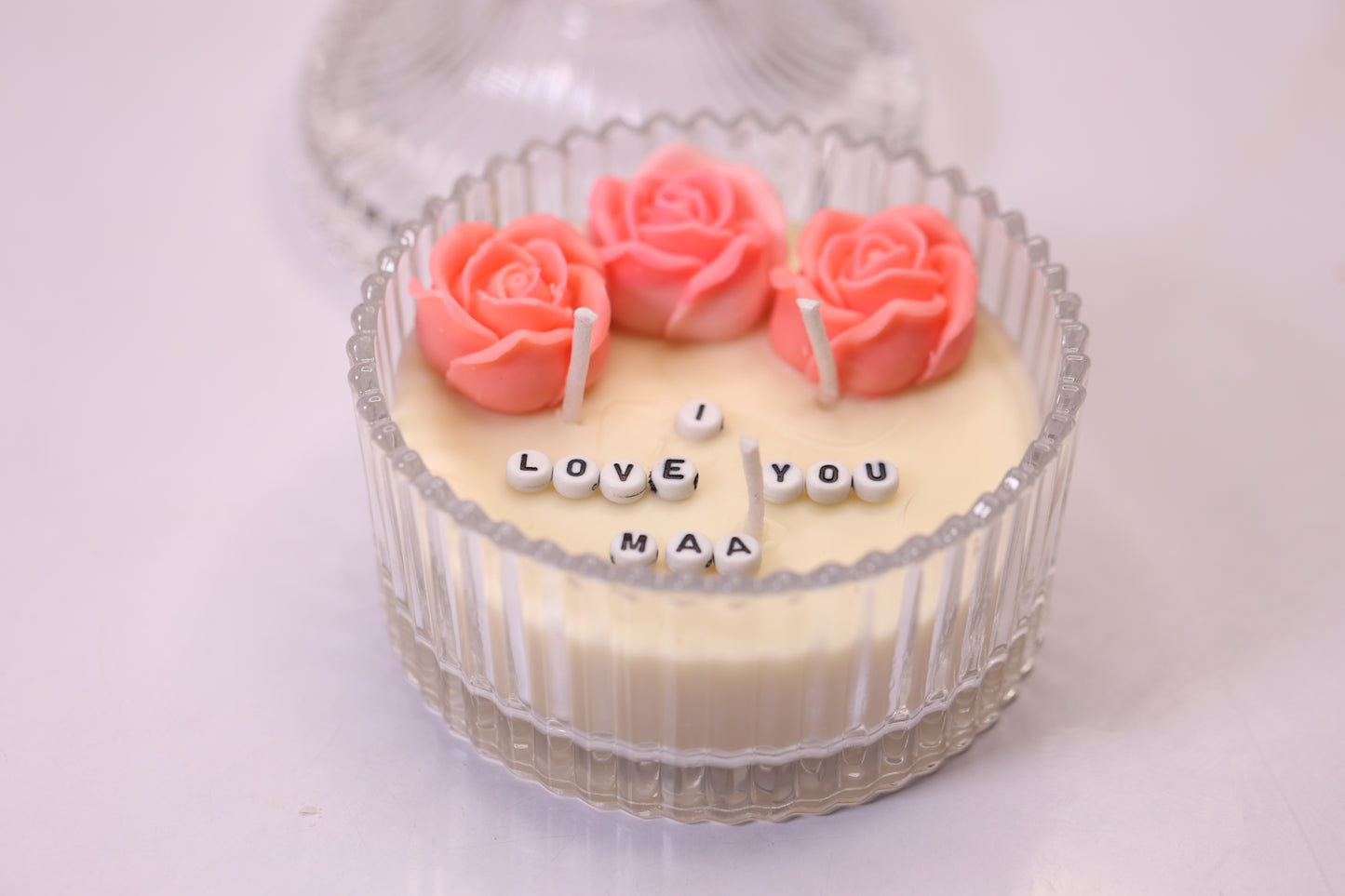 Flower Big Glass Jar Candle