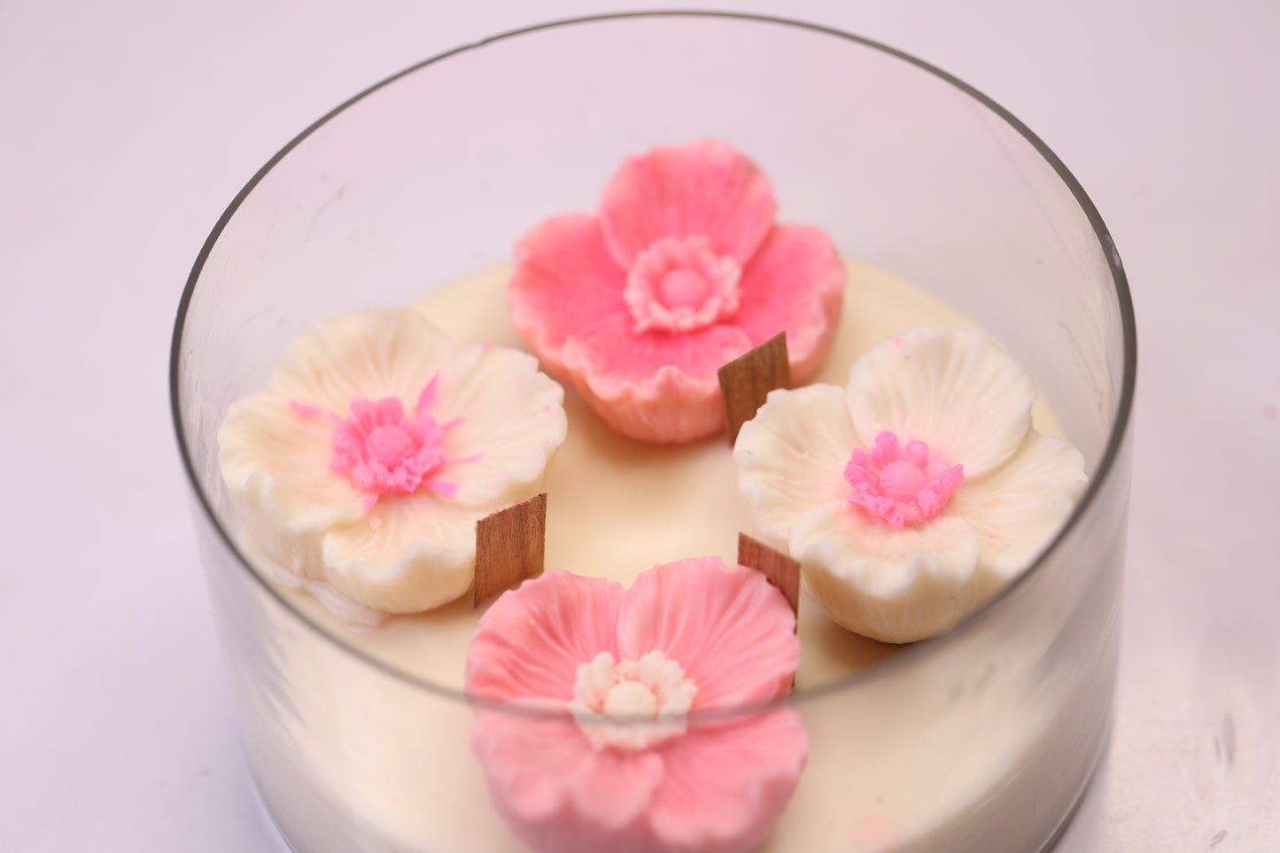 Big Glass Jar Flower Candle