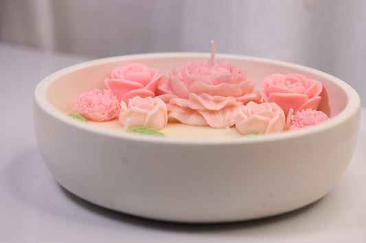 Big Flower Bowl Candle